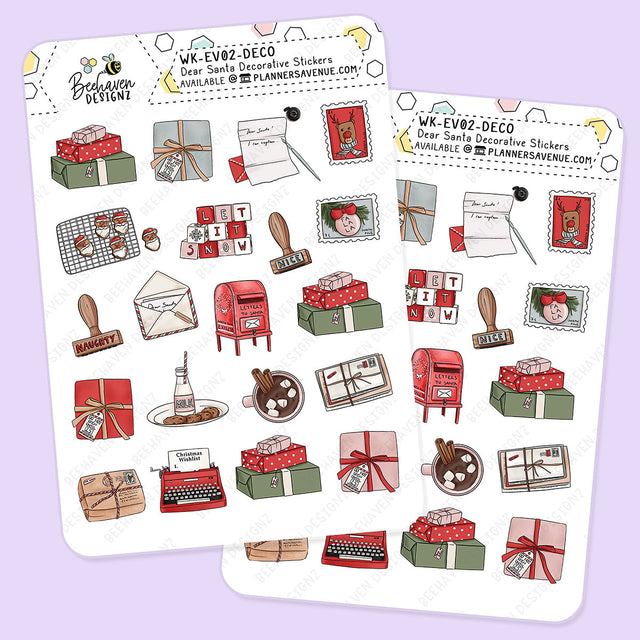 Dear Santa Decorative Planner Sticker