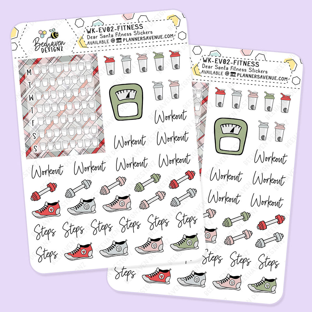 Dear Santa Fitness Planner Stickers