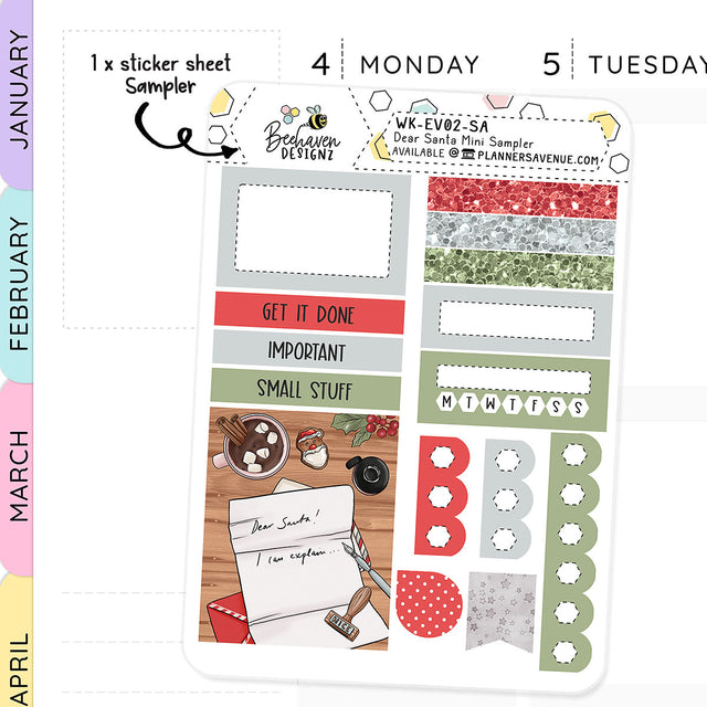 Dear Santa Planner Stickers Sampler