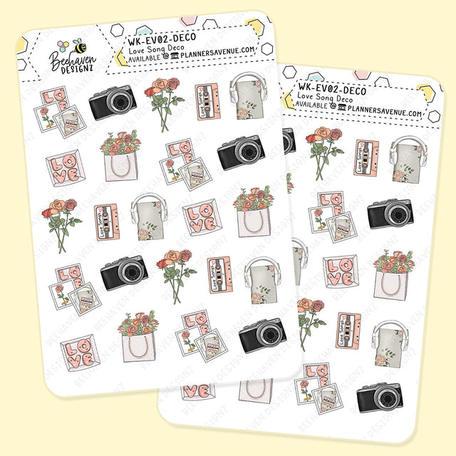 Love Song Decorative Planner Sticker