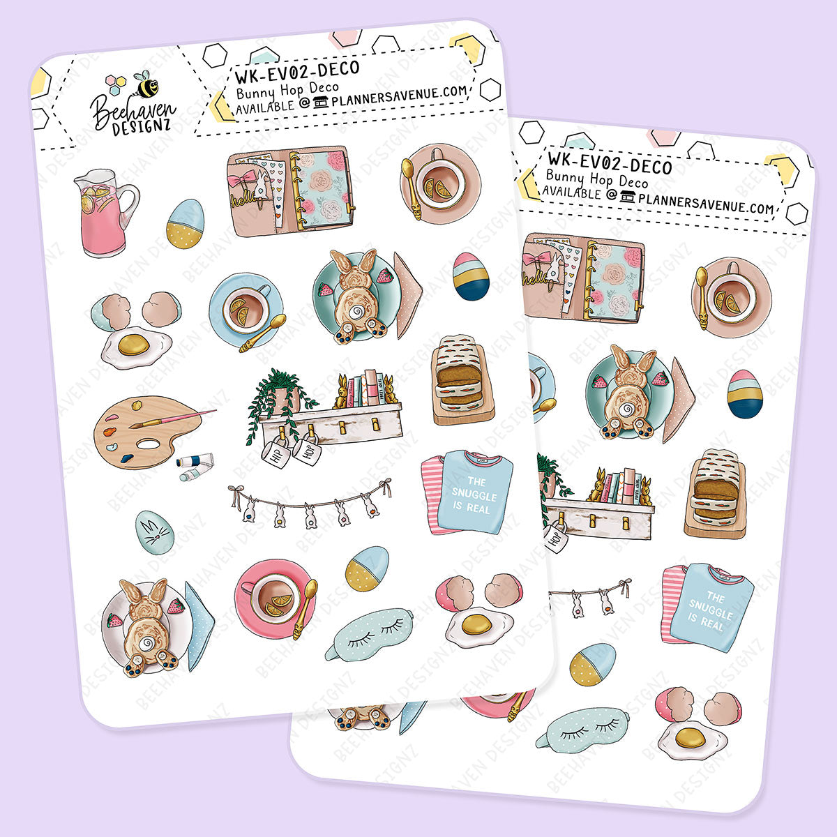 Bunny Hop Fitness Planner Stickers