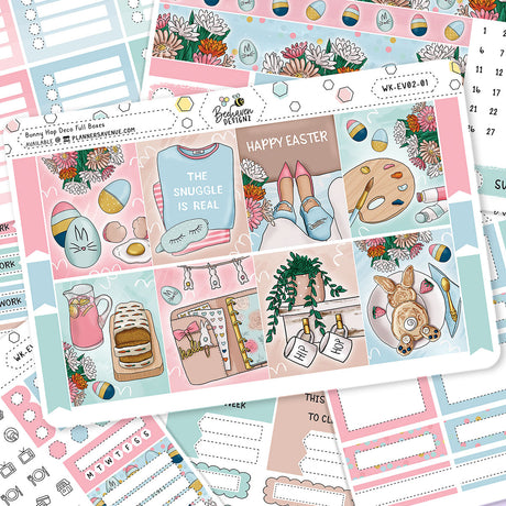 Girls Night Out Pink Printable Planner Stickers Weekly Kit – Erin