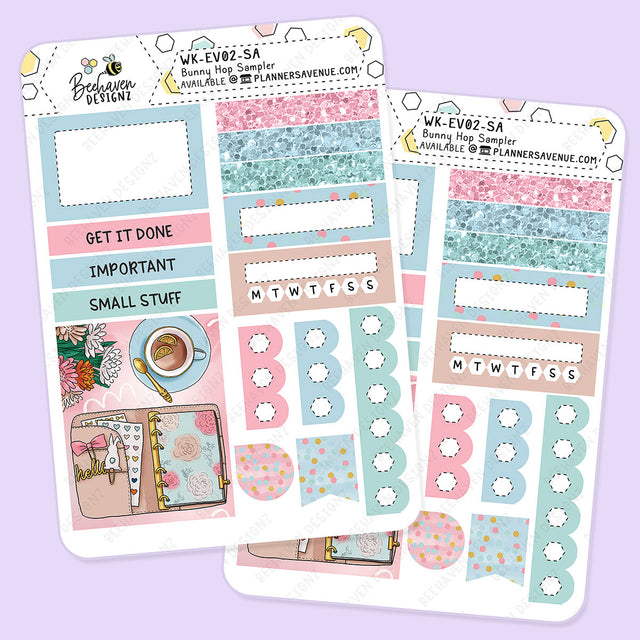 Bunny Hop Planner Sticker Sampler