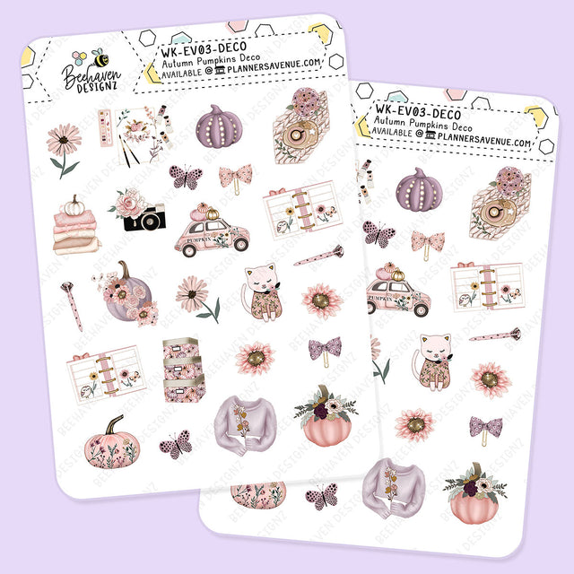 Autumn Pumpkin Decorative Planner Sticker