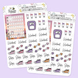 Crystal Cactus Fitness Planner Stickers