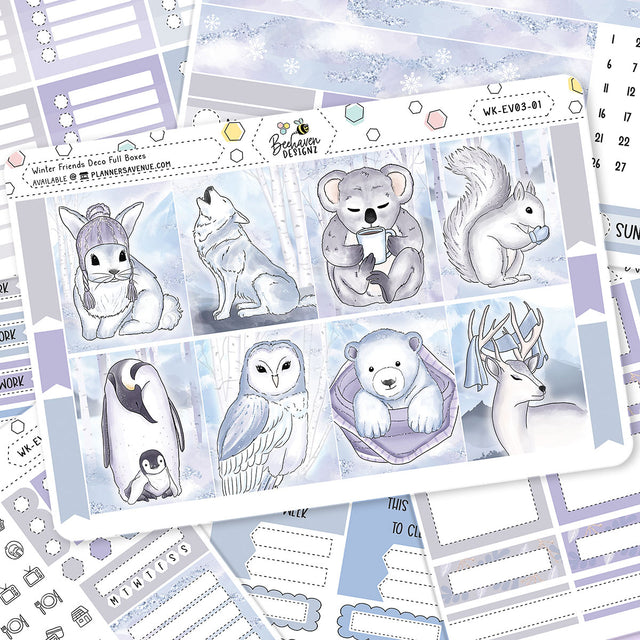 Winter Friends Vertical Weekly Kit Erin Condren