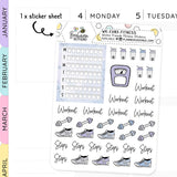 Winter Friends Fitness Planner Stickers