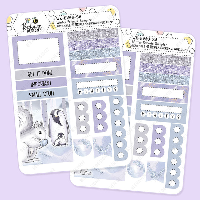 Winter Friends Planner Sticker Sampler