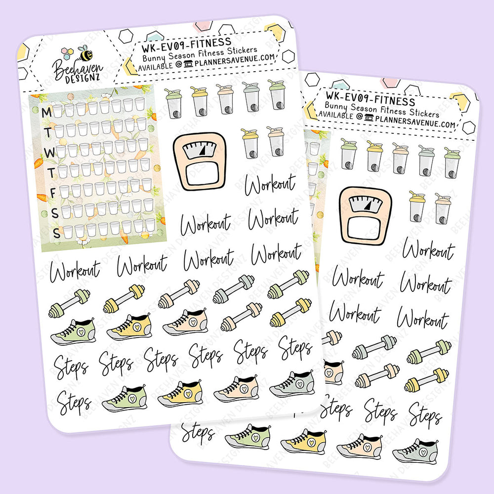 Bunny Season Fitness Stickers