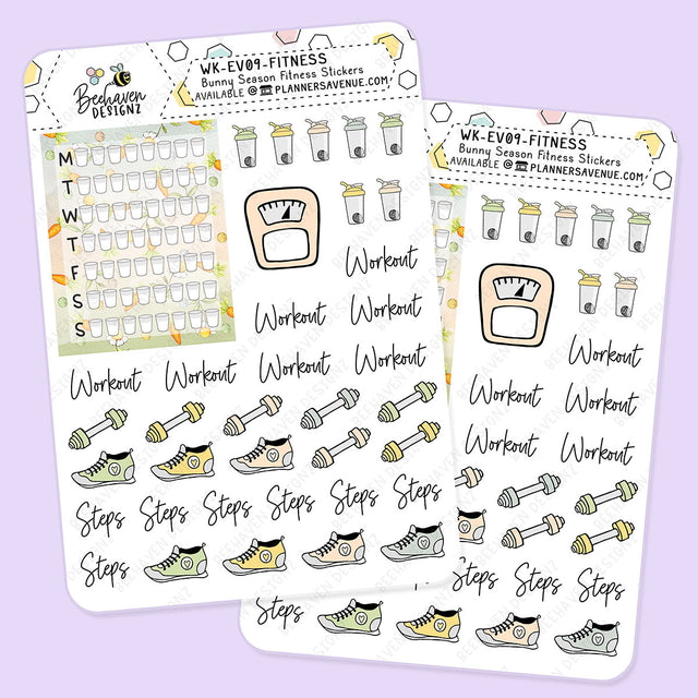 Bunny Season Fitness Stickers