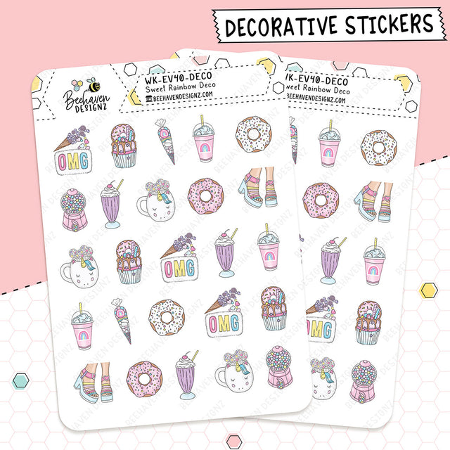 Sweet Rainbow Decorative Planner Sticker