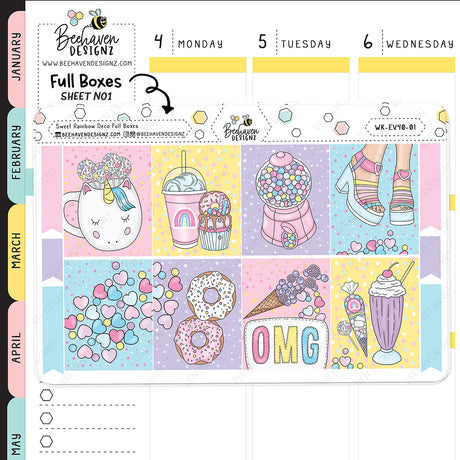 KAWAII BIRTHDAY Mini Planner Sticker Kit Perfect for Most Planners S80 