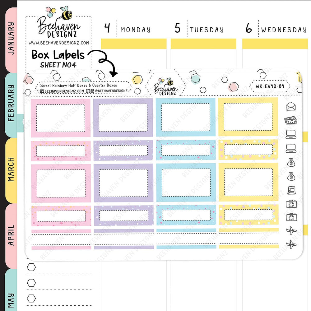 Sweet Rainbow Vertical Weekly Kit