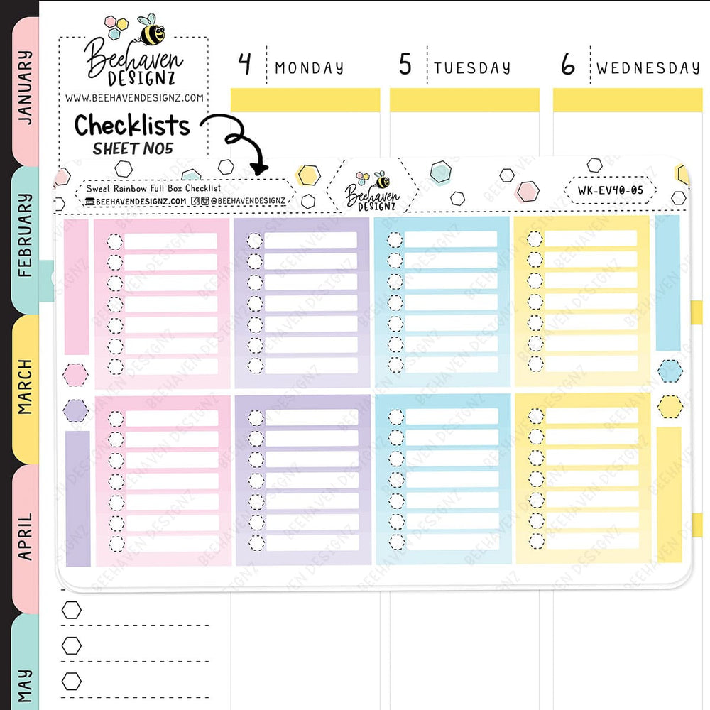 Sweet Rainbow Vertical Weekly Kit