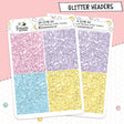 Sweet Rainbow Glitter Header Stickers