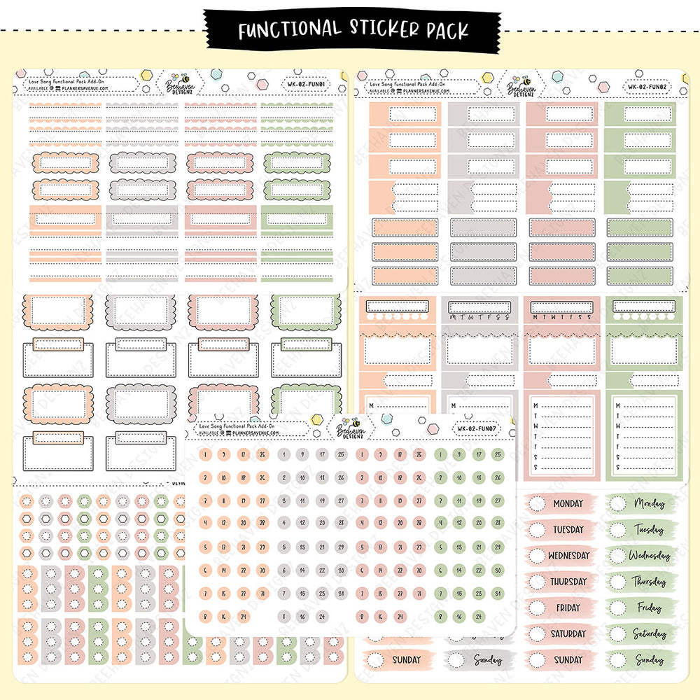 Love Song Functional Sticker Kit