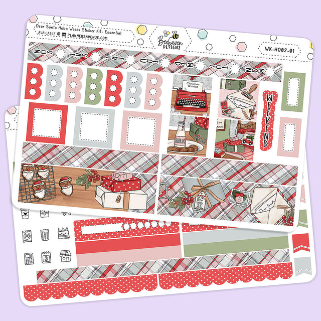 Dear Santa Hobonichi Weeks Sticker Kit