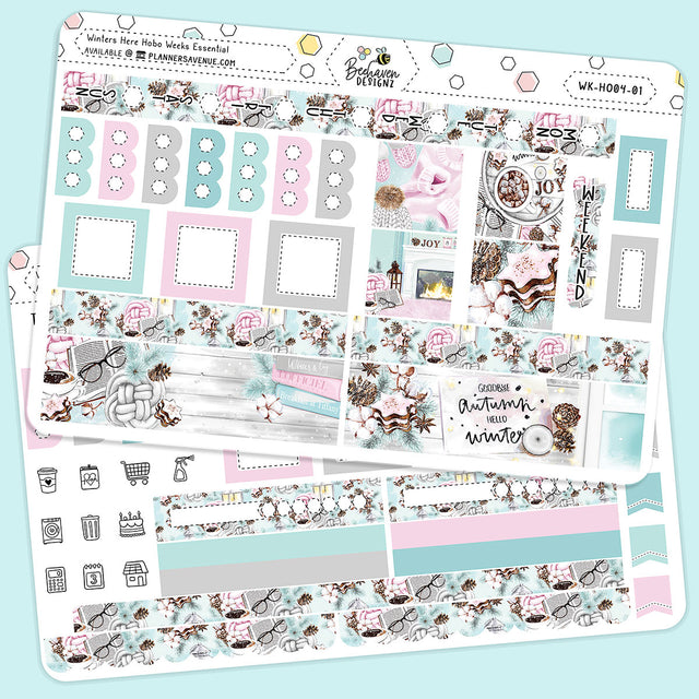 Winters Here Hobonichi Weeks Sticker Kit