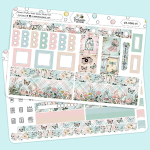 Flowers Flutter Hobonichi Weeks Sticker Kit