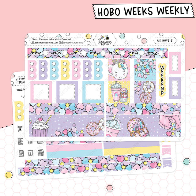 Sweet Rainbow Hobonichi Weeks Sticker Kit