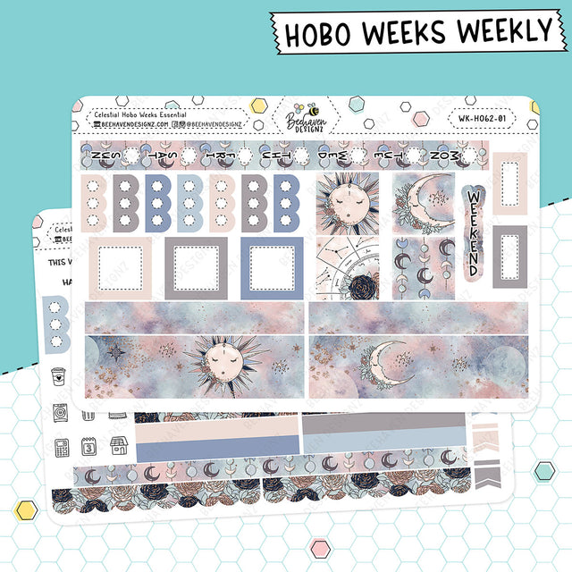 Celestial Hobonichi Weeks Sticker Kit