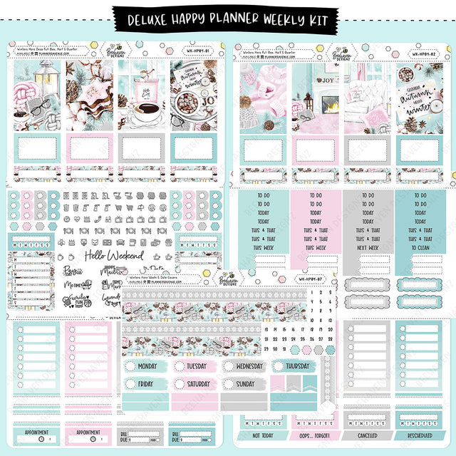 Winters Here Happy Planner Weekly Sticker Kit