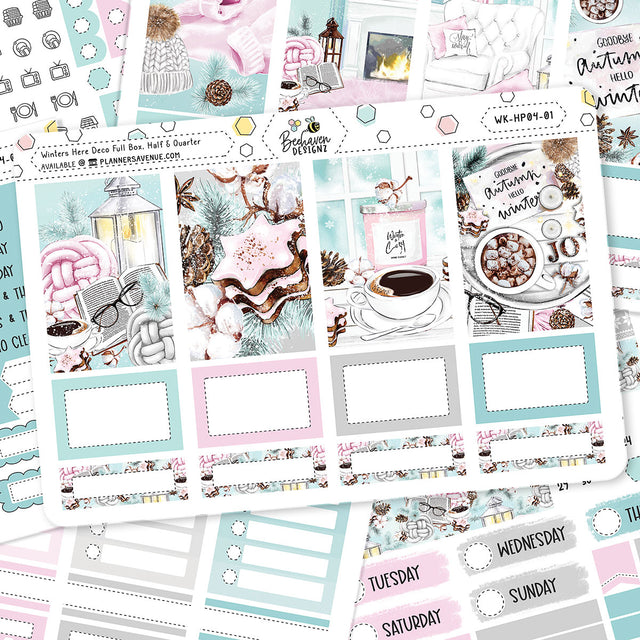 Winters Here Happy Planner Weekly Sticker Kit