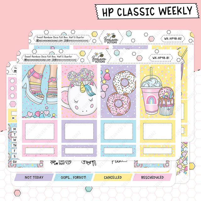 Sweet Rainbow Happy Planner Weekly Kit