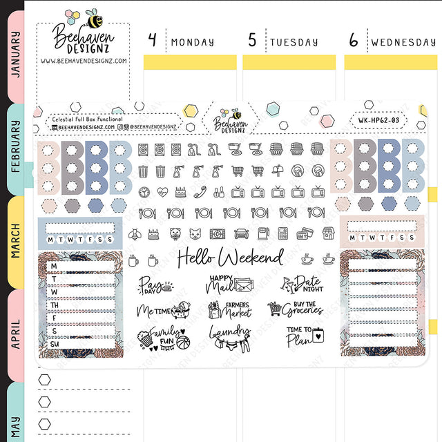 Celestial Happy Planner Weekly Kit