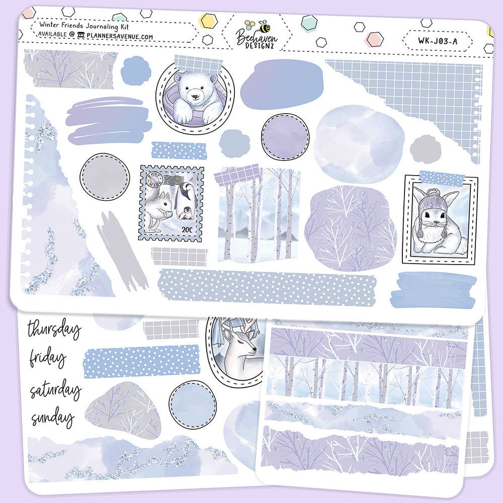 Winter Friends Journalling Sticker Kit