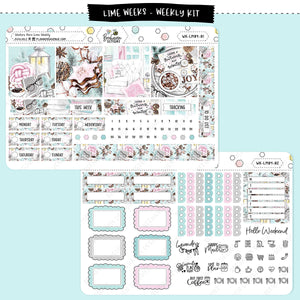 Winters Here Lime Weekly Planner Sticker Kit