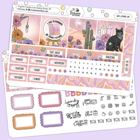 Crystal Cactus Lime Weekly Sticker Kit
