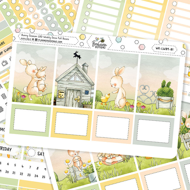 Bunny Season Leanne Baker Weekly Sticker Kit