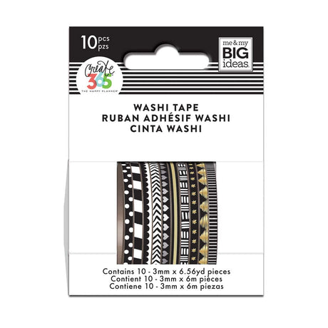 WTSS-01-Happy Planner--Black and White Washi