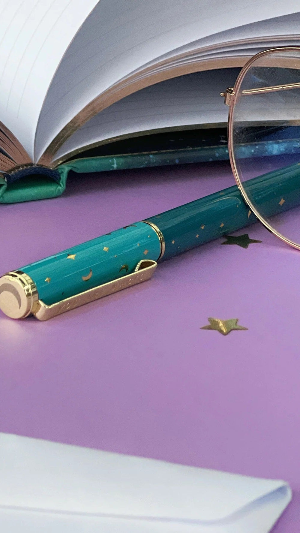 You are Magic Gel Rollerball Pen Teal close up