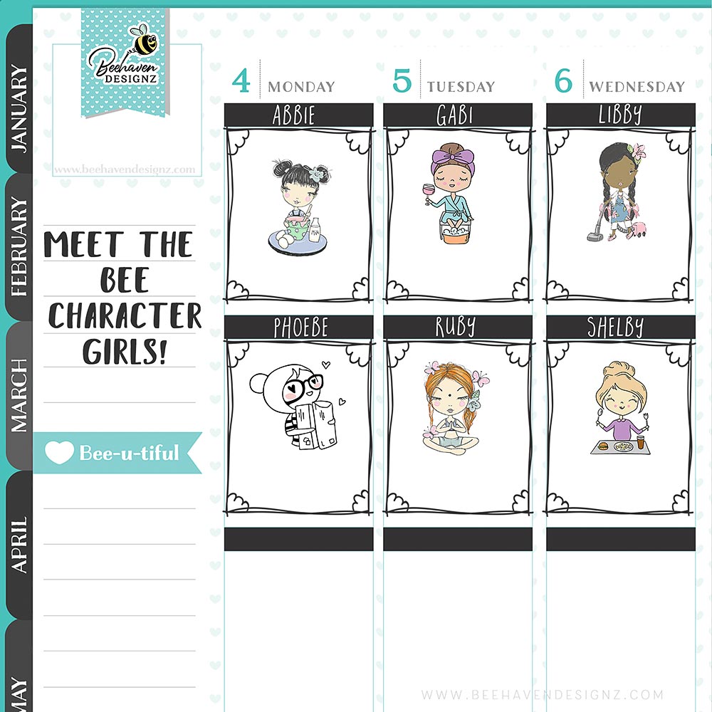 Beehaven Character Planner Stickers