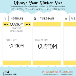 Custom Tiny Text Planner Stickers