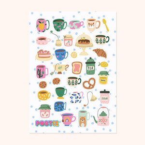 Sunday Tea Party Sticker Sheet