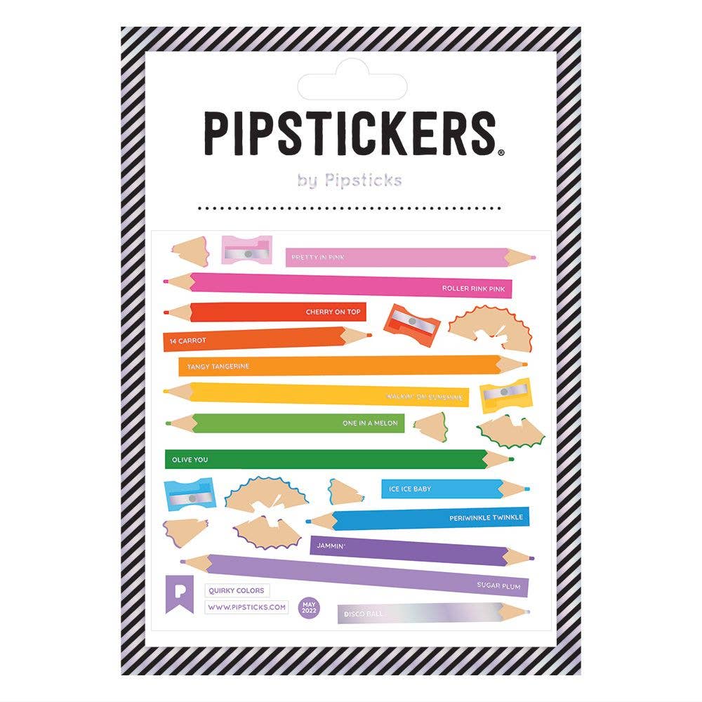 Quirky Pencil Colours Stickers by Pipsticks
