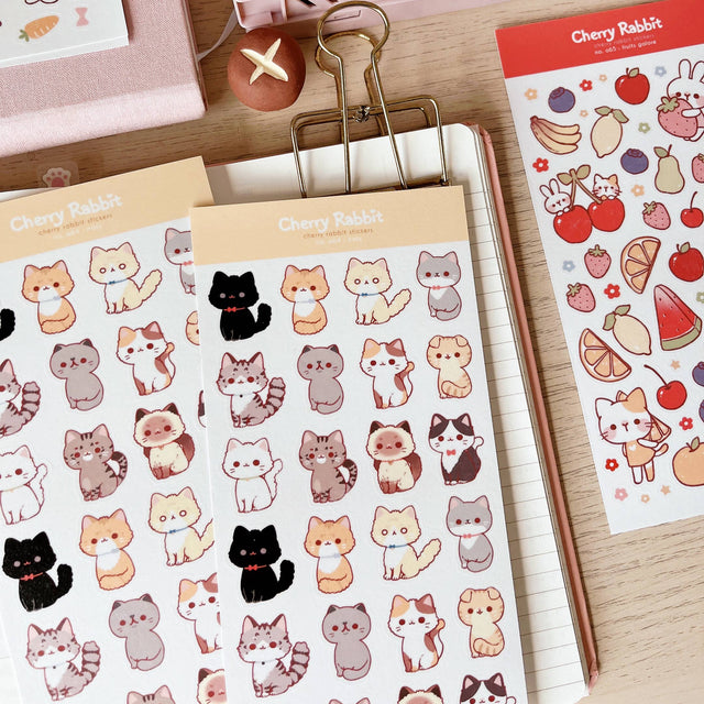 Cats Washi Stickers by Cherry Rabbit