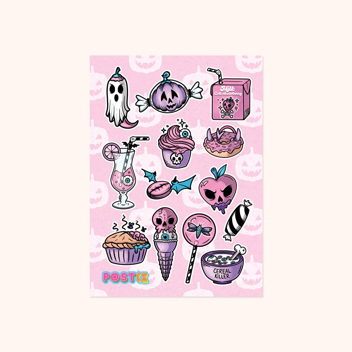 Spooky Snacks Glitter Sticker Sheet