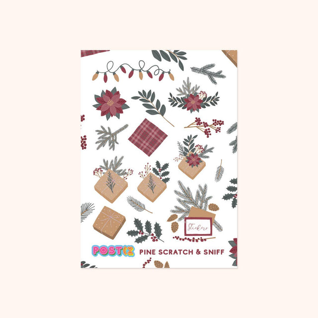Christmas Pine Scratch and Sniff Sticker Sheet