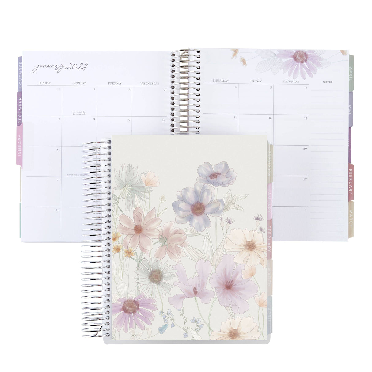 Erin Condren Wildflowers Coiled Monthly Planner
