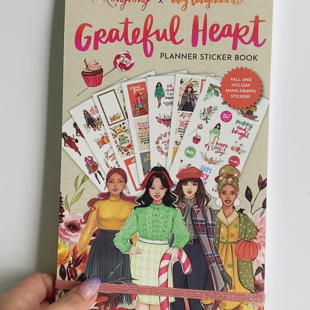 Rongrong Grateful Heart Sticker Book collab Amy Tangerine