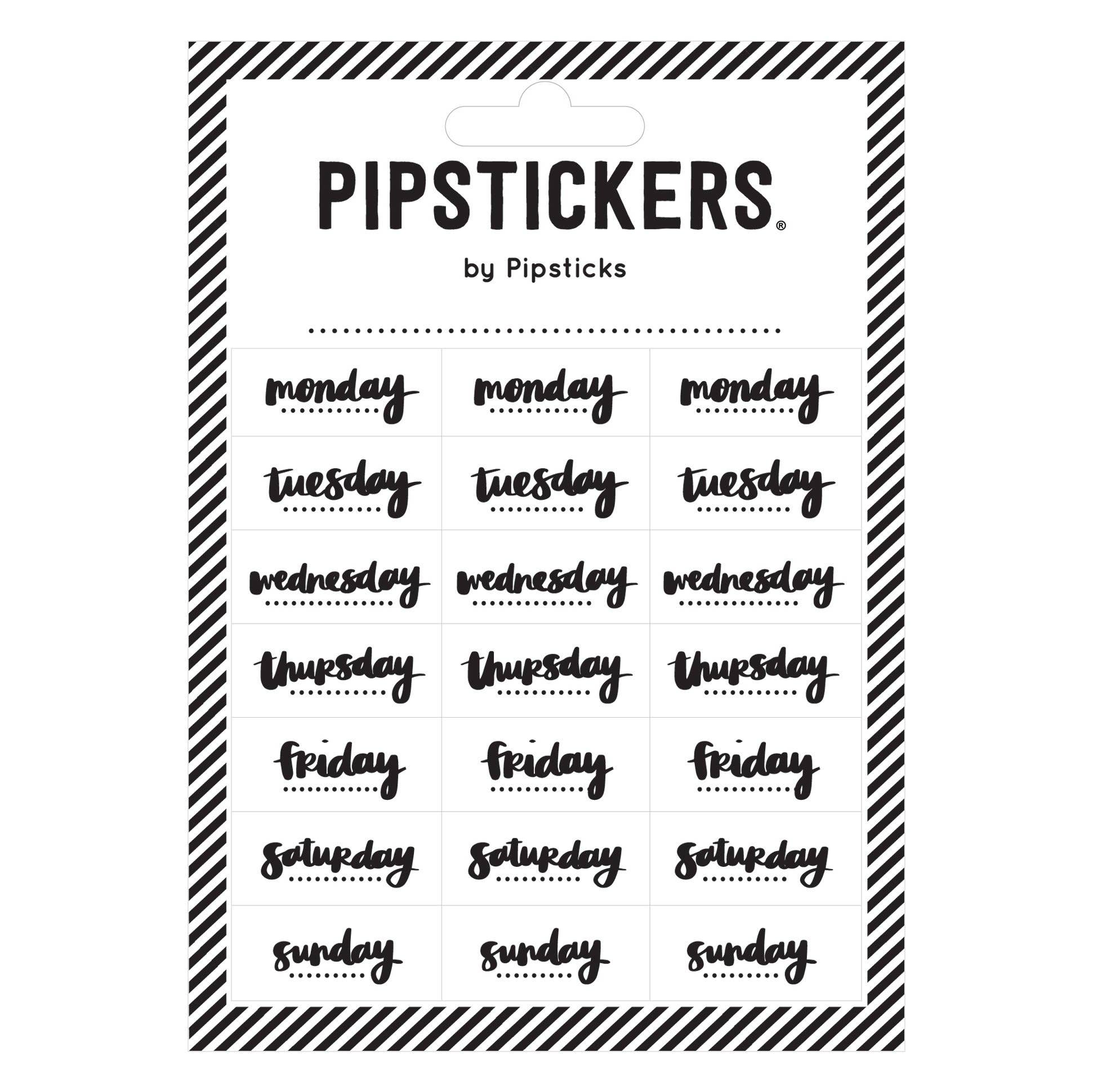 Colour-in Days Of The Week Stickers by Pipsticks | Pipsticks