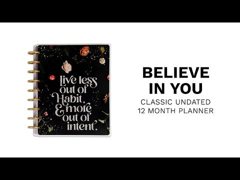 Happy Planner Classic Believe In You Recovery 12-Months Undated flip through