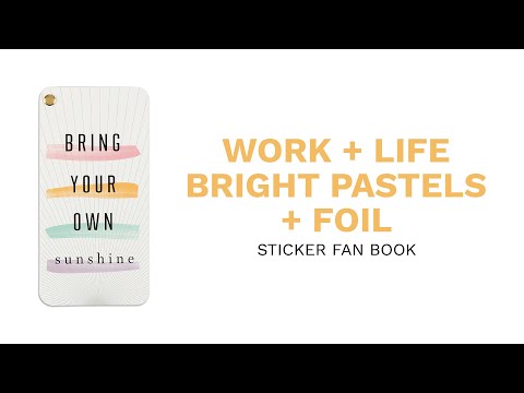 Happy Planner Work Life Bright Pastels Fan Sticker Book