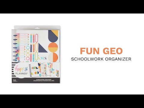 Happy Planner Fun Geo Schoolwork Organizer