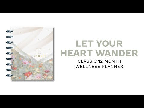 Happy Planner Let Your Heart Wander Classic Wellness - 12 Months Undated