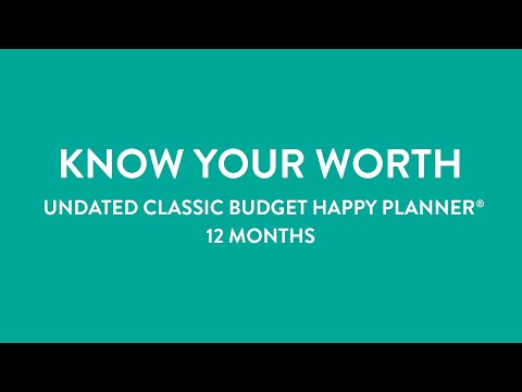 Happy Planner Classic Budget Colourful Know Your Worth - 12 Months Undated